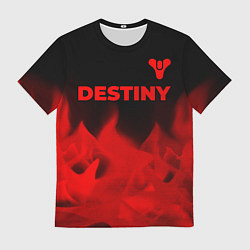 Футболка мужская Destiny - red gradient посередине, цвет: 3D-принт