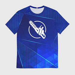 Футболка мужская Chainsaw Man blue poly, цвет: 3D-принт