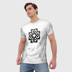 Футболка мужская Breaking Benjamin white poly, цвет: 3D-принт — фото 2