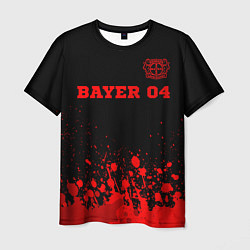 Футболка мужская Bayer 04 - red gradient посередине, цвет: 3D-принт