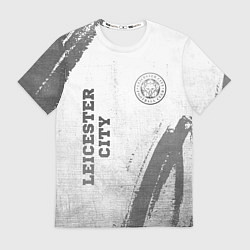 Футболка мужская Leicester City - white gradient вертикально, цвет: 3D-принт