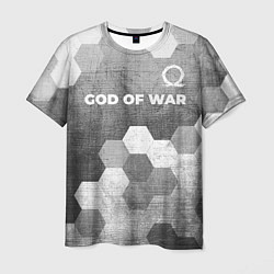 Футболка мужская God of War - grey gradient посередине, цвет: 3D-принт