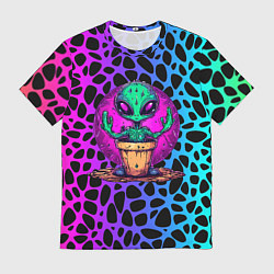 Футболка мужская Кактус инопланетянин, цвет: 3D-принт