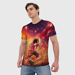 Футболка мужская Fire Luffy - One Piece, цвет: 3D-принт — фото 2