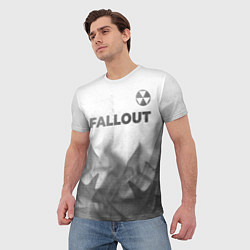 Футболка мужская Fallout - white gradient посередине, цвет: 3D-принт — фото 2