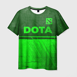 Футболка мужская Dota - green gradient посередине, цвет: 3D-принт