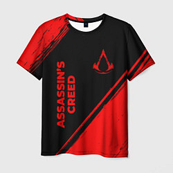 Футболка мужская Assassins Creed - red gradient вертикально, цвет: 3D-принт