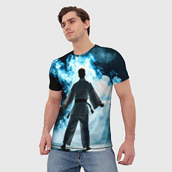 Футболка мужская Айкидоист в дыму, цвет: 3D-принт — фото 2