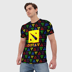 Футболка мужская Dota pattern witcher, цвет: 3D-принт — фото 2