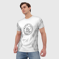 Футболка мужская Ajax white poly, цвет: 3D-принт — фото 2