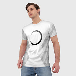 Футболка мужская Demon Slayer white poly, цвет: 3D-принт — фото 2