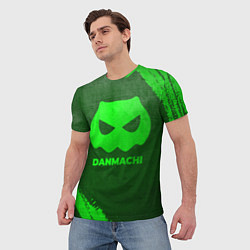 Футболка мужская DanMachi - green gradient, цвет: 3D-принт — фото 2