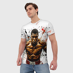 Футболка мужская Мухаммед Али на белом, цвет: 3D-принт — фото 2