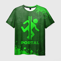 Футболка мужская Portal - green gradient, цвет: 3D-принт