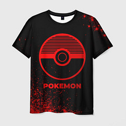 Футболка мужская Pokemon - red gradient, цвет: 3D-принт