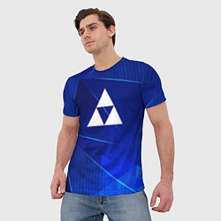 Футболка мужская Zelda blue poly, цвет: 3D-принт — фото 2