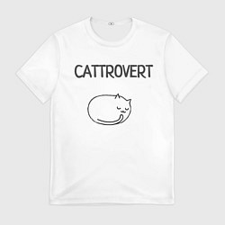 Футболка мужская Интроверт-кот, цвет: 3D-принт