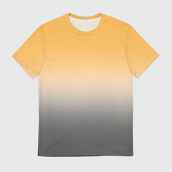Футболка мужская Бледный жёлто-серый градиент, цвет: 3D-принт