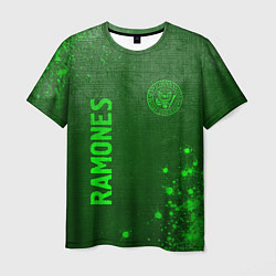 Футболка мужская Ramones - green gradient вертикально, цвет: 3D-принт