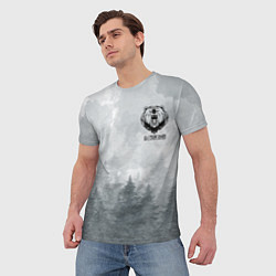 Футболка мужская Лес мой храм - медведь русич, цвет: 3D-принт — фото 2