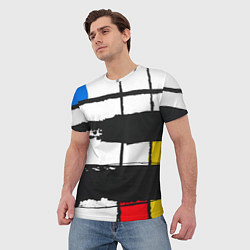 Футболка мужская В стиле пита мондриана, цвет: 3D-принт — фото 2