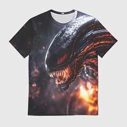 Футболка мужская Голова Чужого из космоса, цвет: 3D-принт
