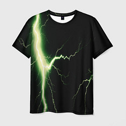 Футболка мужская Lightning yellow текстура, цвет: 3D-принт
