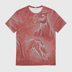 Футболка мужская Черепа лошадей - эскиз, цвет: 3D-принт