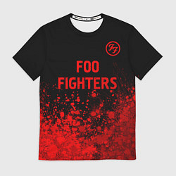 Футболка мужская Foo Fighters - red gradient посередине, цвет: 3D-принт
