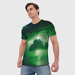 Футболка мужская Зелёный гром, цвет: 3D-принт — фото 2