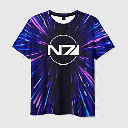 Футболка мужская Mass Effect neon energy, цвет: 3D-принт