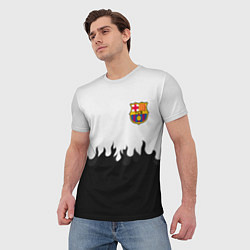 Футболка мужская Barcelona черный огонь, цвет: 3D-принт — фото 2