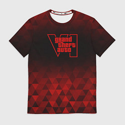 Футболка мужская GTA6 red poly, цвет: 3D-принт