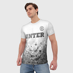Футболка мужская Inter - white gradient посередине, цвет: 3D-принт — фото 2