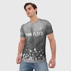 Футболка мужская Pink Floyd - grey gradient посередине, цвет: 3D-принт — фото 2
