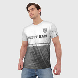 Футболка мужская West Ham - white gradient посередине, цвет: 3D-принт — фото 2