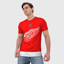 Футболка мужская Detroit Red Wings red, цвет: 3D-принт — фото 2