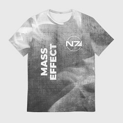 Футболка мужская Mass Effect - grey gradient вертикально, цвет: 3D-принт