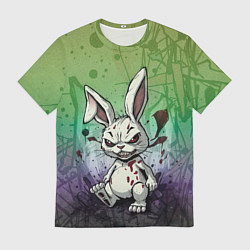 Футболка мужская Безумный кролик хулиган, цвет: 3D-принт