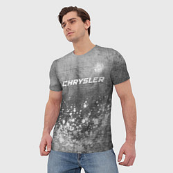 Футболка мужская Chrysler - grey gradient посередине, цвет: 3D-принт — фото 2