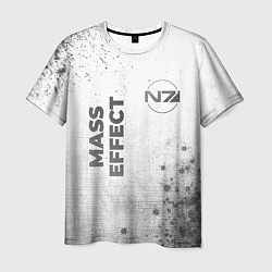 Футболка мужская Mass Effect - white gradient вертикально, цвет: 3D-принт