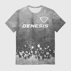 Футболка мужская Genesis - grey gradient посередине, цвет: 3D-принт
