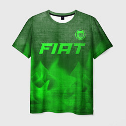 Футболка мужская Fiat - green gradient посередине, цвет: 3D-принт