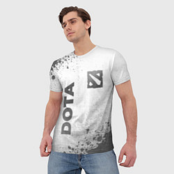 Футболка мужская Dota - white gradient вертикально, цвет: 3D-принт — фото 2