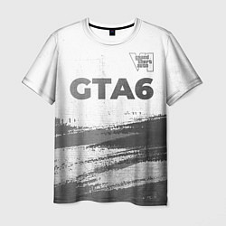Футболка мужская GTA6 - white gradient посередине, цвет: 3D-принт
