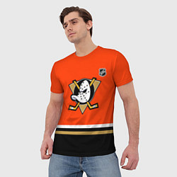 Футболка мужская Анахайм Дакс хоккей, цвет: 3D-принт — фото 2