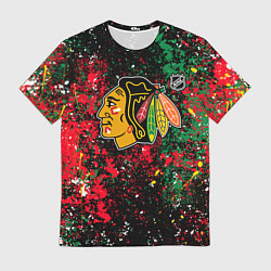 Футболка мужская Chicago Blackhawks NHL black, цвет: 3D-принт