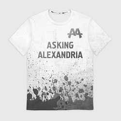 Футболка мужская Asking Alexandria - white gradient посередине, цвет: 3D-принт