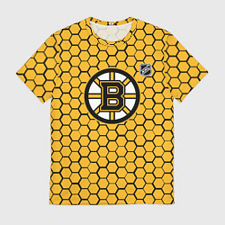 Мужская футболка Бостон Брюинз - желтые соты