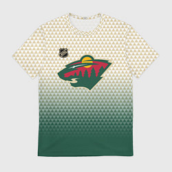 Футболка мужская Миннесота Уайлд - геометрический градиент, цвет: 3D-принт